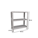 Ver imagem 2 de Estante/armario de Aço Reforçado 60cm 3 Bandejas Galvanizada