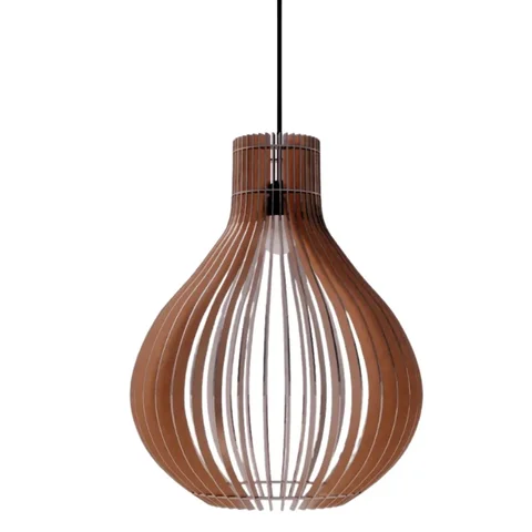 Luminária Teto Tipo Pendente Tijuca Mdf:marrom