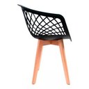 Ver imagem 4 de Cadeira de Jantar Web Pé Wood Modelo Premium Madeira Maciça Original Preto
