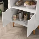 Ver imagem 3 de Aparador Buffet Cantinho Do Café Retrô Chateau Grécia Luxo - Branco