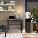 Ver imagem 1 de Escrivaninha Mesa Escritório 1 Gaveta com Gaveteiro 4 Gavetas