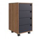 Ver mais imagens de Escrivaninha Mesa Escritório 1 Gaveta com Gaveteiro 4 Gavetas