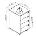 Ver imagem 6 de Escrivaninha Mesa Escritório 1 Gaveta com Gaveteiro 4 Gavetas