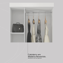 Ver imagem 7 de Guarda-Roupa Solteiro 3 Portas 1 Gaveta 182 cm Priscila Branco