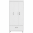 Ver imagem 1 de Guarda-Roupa Solteiro 3 Portas 1 Gaveta 182 cm Priscila Branco