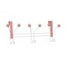 Cabide 3 Ganchos Porta Parede Metaltru Branco com Coral - 5