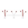 Cabide 3 Ganchos Porta Parede Metaltru Branco com Coral - 6