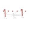 Cabide 3 Ganchos Porta Parede Metaltru Branco com Coral - 4