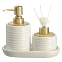 Ver imagem 1 de Kit Lavabo Difusor Aromatizador Banheiro Dispenser Líquido