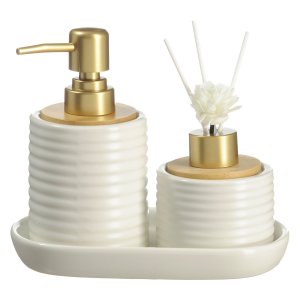 Kit Lavabo Difusor Aromatizador Banheiro Dispenser Líquido