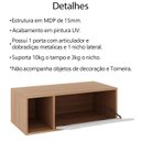Ver imagem 5 de Gabinete 1 Porta com Cuba para Banheiro Bn3600x44 Amendoa Branco Tecno Mobili