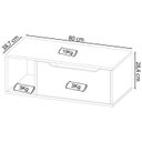 Ver imagem 3 de Gabinete 1 Porta com Cuba para Banheiro Bn3600x44 Amendoa Branco Tecno Mobili
