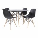 Ver imagem 2 de CONJUNTO MESA EAMES PRETA 110CM E 4 CADEIRAS EAMES PP PRETA