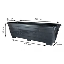 Kit 3 Vasos Jardineira Floreira 50 Cm para Plantas - Horta - Temperos - Ervas - Decoração - 2