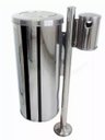 Ver imagem 1 de Lixeira C/tampa Basc Inox com Suporte e Coletor 25 Litros Lu-25