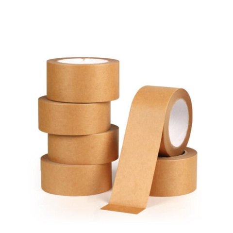 Kit 6 Rolos Fita Adesiva Kraft Crepe Caixa Embalagem Ecommerce 50m Papel Crepado Extra Forte Larga 5