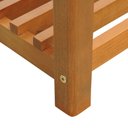 Ver imagem 4 de Banco Sapateira Viena Madeira Maciça - Amêndoa Assento Estofado Corano Marrom Mescla