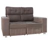 Sófa Retrátil e Reclinável 2 lugares Londres 1.60 Veludo - Star Confort Marrom Chocolate Veludo 1702 - 3