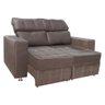 Sófa Retrátil e Reclinável 2 lugares Londres 1.60 Veludo - Star Confort Marrom Chocolate Veludo 1702 - 4