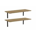 Ver imagem 1 de Módulo de Quarto Casal Kit 2 Prateleiras Industrial Li009 21x72x29 Freijo/preto - Kappesberg