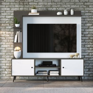 Rack com Painel para TV até 50 Polegadas Retrô 2 Portas Quiditá