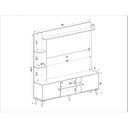 Ver imagem 4 de Estante para TV e Home Theater Retrô para TV até 50 Polegadas 180CMX184,5cm Pés em Madeira Maciça Retrô 2 Portas Quiditá Branco