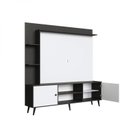 Ver imagem 3 de Estante para TV e Home Theater Retrô para TV até 50 Polegadas 180CMX184,5cm Pés em Madeira Maciça Retrô 2 Portas Quiditá Branco