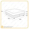 Cama Box Super King + Colchão De Espuma D45 Castor Black White Double Face 193x203x62cm - 2