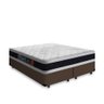 Cama Box Super King + Colchão De Espuma D45 Castor Black White Double Face 193x203x62cm - 1