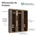 Ver imagem 5 de Guarda-Roupa Casal 6 Portas Batentes com Espelho Netuno Madesa
