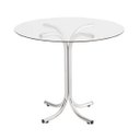 Ver imagem 3 de Conjunto Mesa Redonda Tampo de Vidro e 4 Cadeiras Assento Estofado