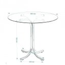 Ver mais imagens de Conjunto Mesa Redonda Tampo de Vidro e 4 Cadeiras Assento Estofado