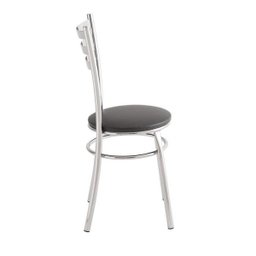 Conjunto Mesa Redonda Tampo de Vidro e 4 Cadeiras Assento Estofado  - 5