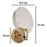 Arandela Led 6w Cristal Redondo Dourado 3000k Bivolt At8023 - 4