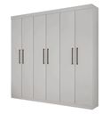 Ver imagem 1 de Guarda Roupa Casal 6 Portas 3 Gavetas 200cm Ubatuba Branco - Valverde