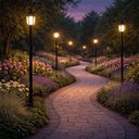 Ver imagem 2 de Kit 4 Postes de Iluminação Preto para Praça Tubo em Alumínio Lâmpada E27 Termoplástico Jardim