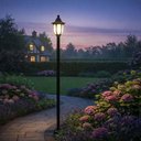 Ver imagem 4 de Kit 4 Postes de Iluminação Preto para Praça Tubo em Alumínio Lâmpada E27 Termoplástico Jardim