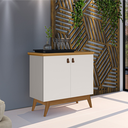 Ver imagem 1 de Buffet Aparador Cantinho do Café Pés em Madeira 2 Portas Absolut:off White/nature