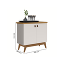 Ver imagem 3 de Buffet Aparador Cantinho do Café Pés em Madeira 2 Portas Absolut:off White/nature