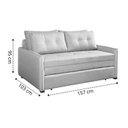 Ver imagem 3 de Sofá Cama Casal 95cm X 157cm Montreal