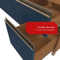 Cozinha Compacta Luna Kappesberg 3 Peças Canela/azul Profundo 192,5cm - 6