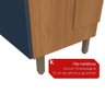 Cozinha Compacta Luna Kappesberg 3 Peças Canela/azul Profundo 192,5cm - 7