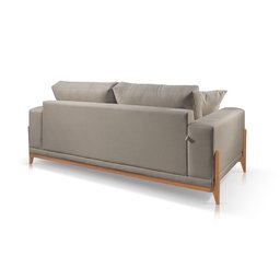 Sofá 3 Lugares Linho Cinza Medio Bella 2,10m - 3