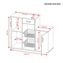 Ver imagem 6 de Balcão Fruteira 2 Portas 1 Gaveta Diva Freijó/branco Notável Móveis