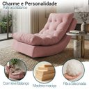 Ver imagem 4 de Kit 2 Poltronas com Leve Balanço Bouclé Premium de Luxo Balance para Sala Quarto Área de Leitura Con