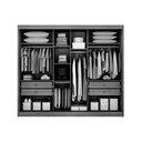 Ver imagem 3 de Guarda Roupa Solteiro 3 Portas e 4 Gavetas C- Espelho Natus-duna Cumaru