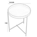 Ver imagem 5 de Kit 02 Mesas de Canto Lateral Decorativa Industrial Sala de Estar Sintético Preto P06 Daisy - Lyam L