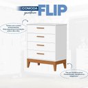 Ver imagem 5 de Cômoda Gaveteira para Quarto de Bebê Flip Branco/Fosco