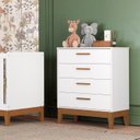 Ver imagem 1 de Cômoda Gaveteira para Quarto de Bebê Flip Branco/Fosco