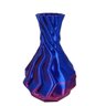 Vaso 3d Torcido Plantas Decorativo 15 Cm - Bicolor Azul e Vermelho - 3